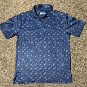 Ben Hogan Performance Golf Polo Shirt Men’s Small | Navy Blue Print
